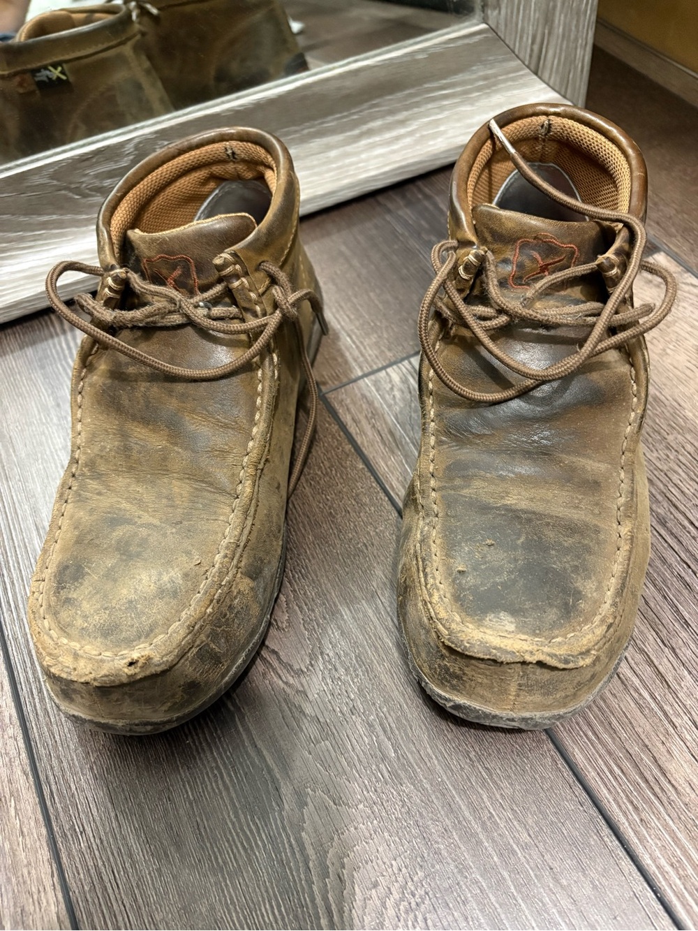 Twisted X Brown Leather Lace-Up Work Boots